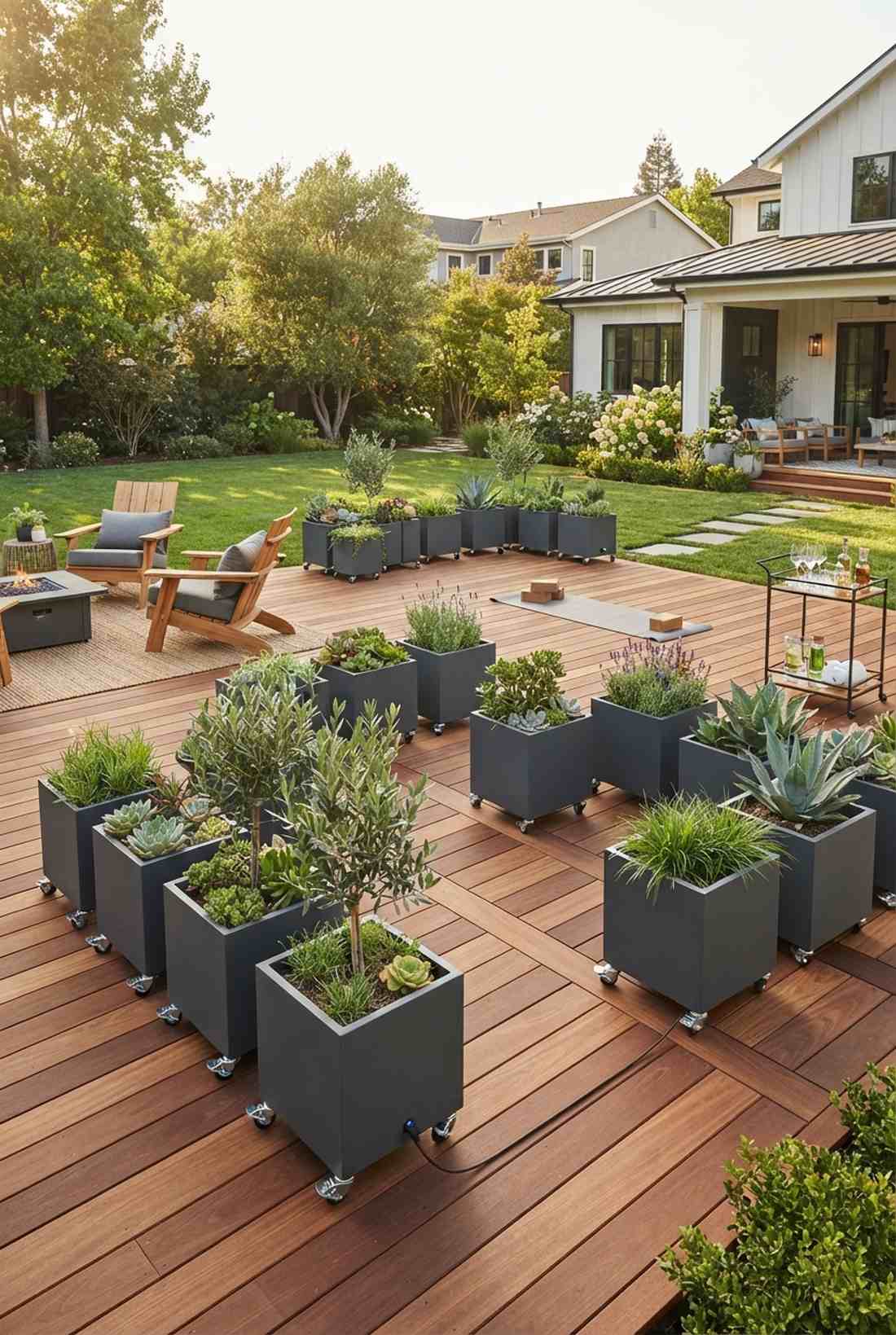 mobile planter chess board