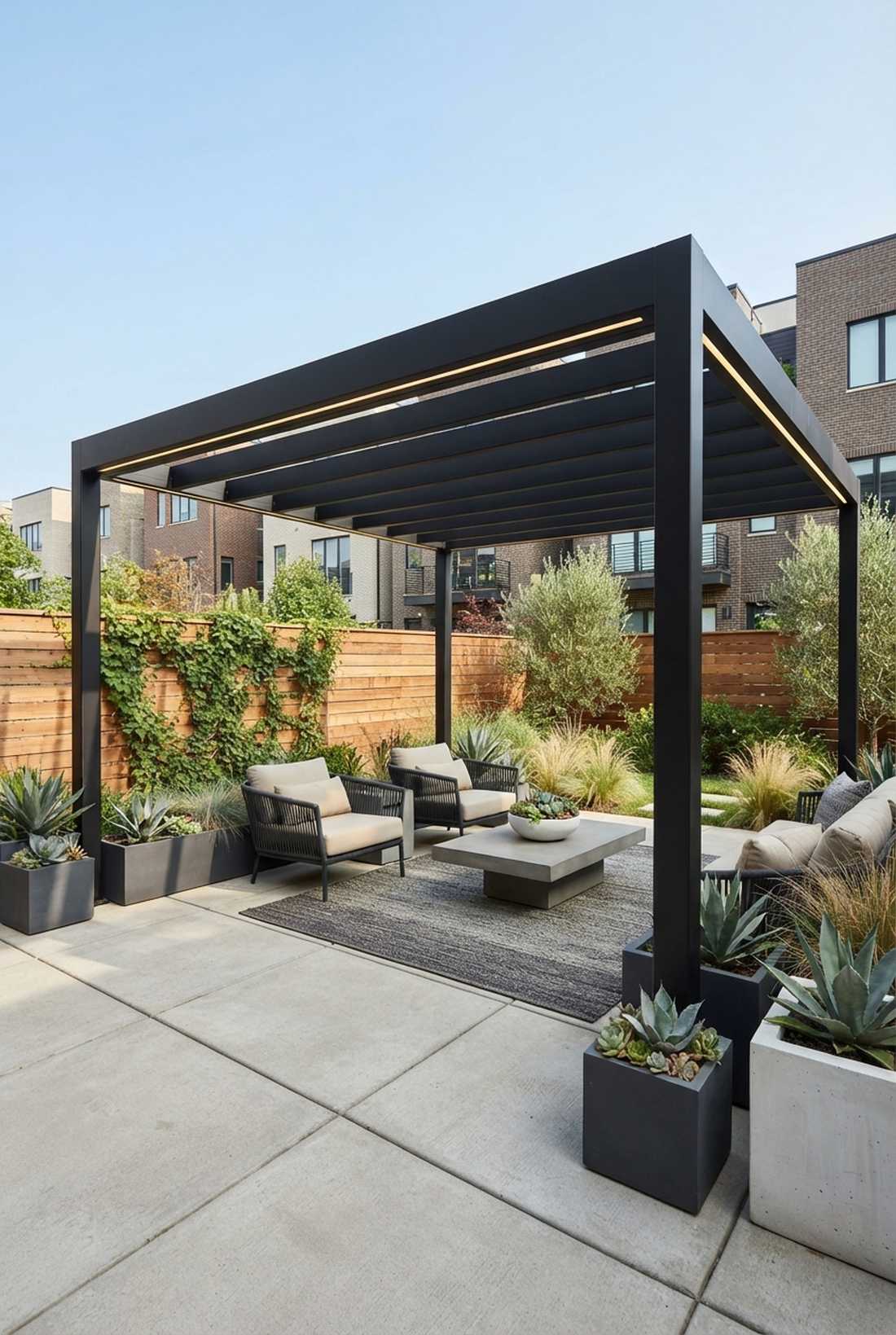 modern minimalist steel frame