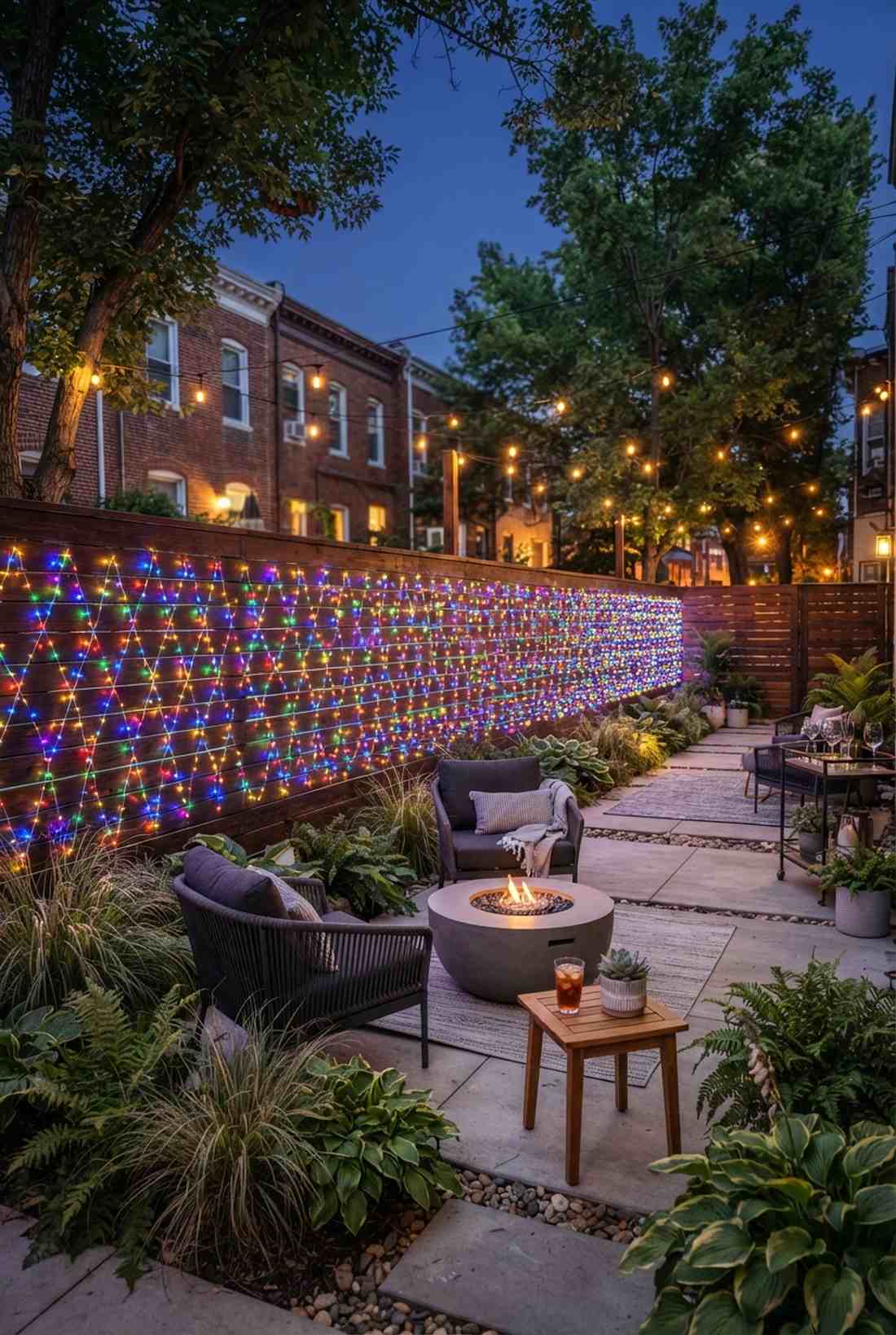 multicolor fence line weaving