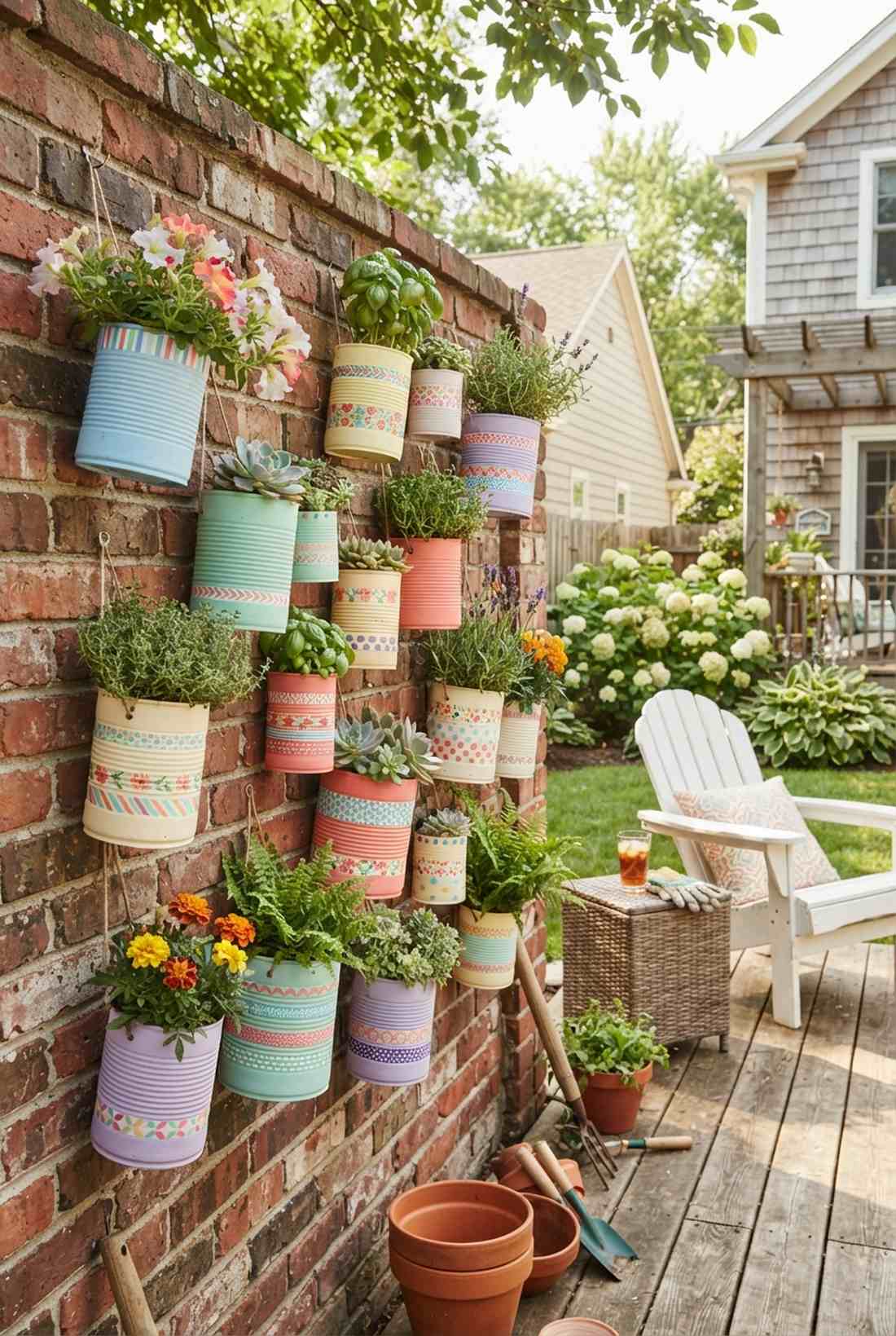 painted tin can collection