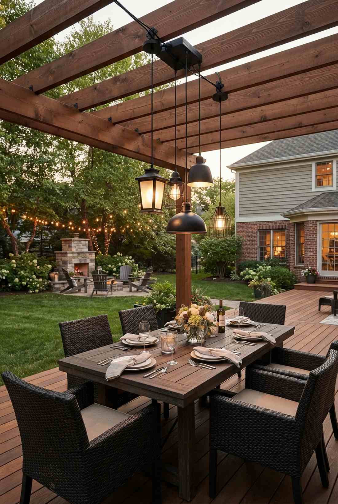 patio pendant clusters
