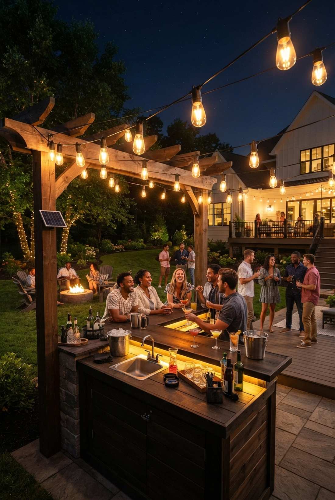 solar festoon party lights