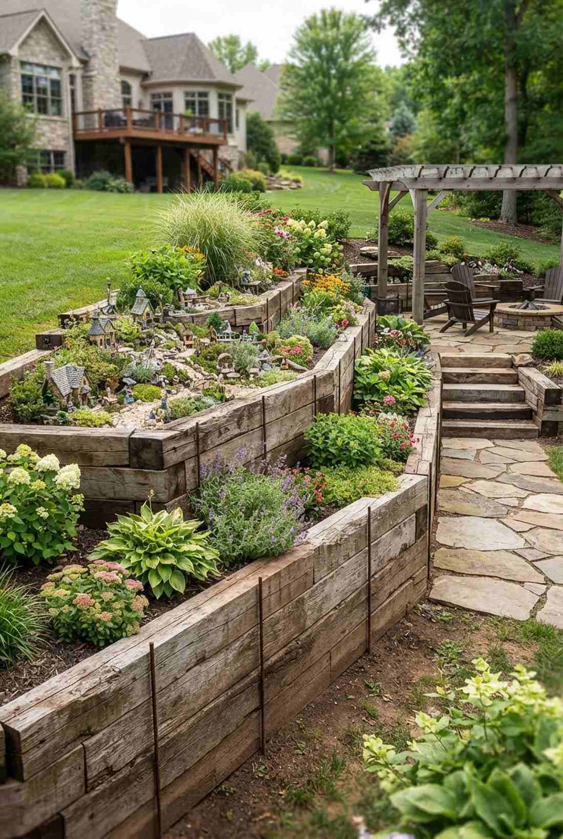 terraced slope bed