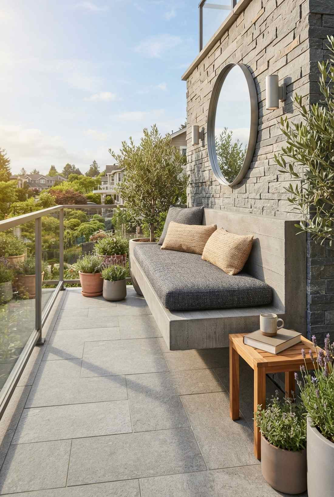 wall mounted cantilevered bench