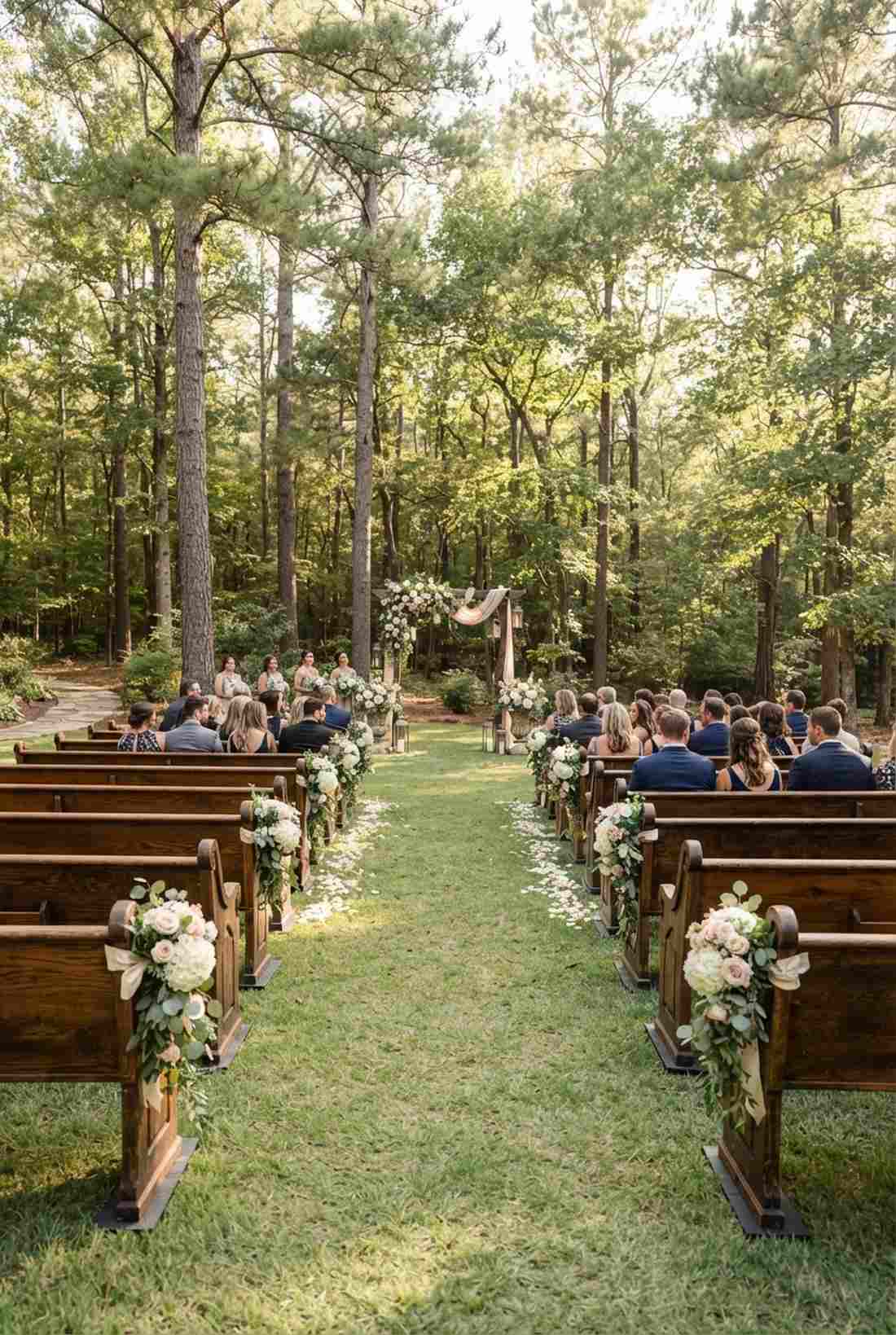 wooden church pews