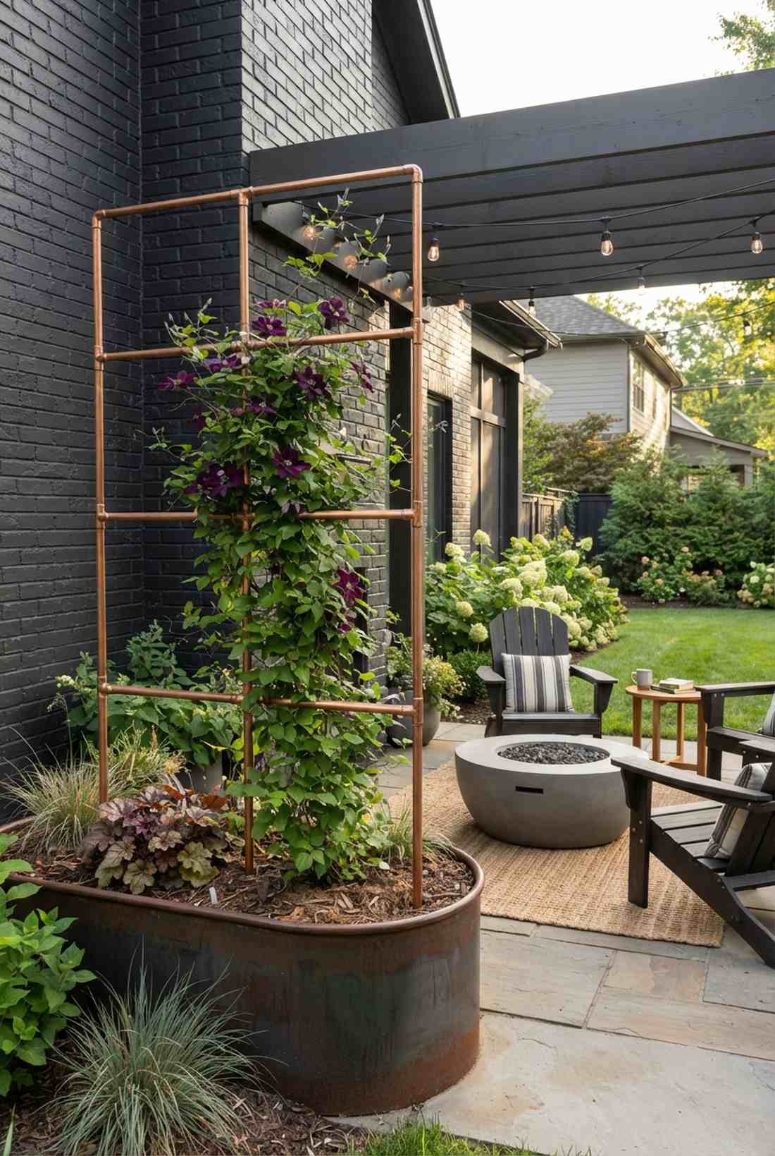 copper tube trellis