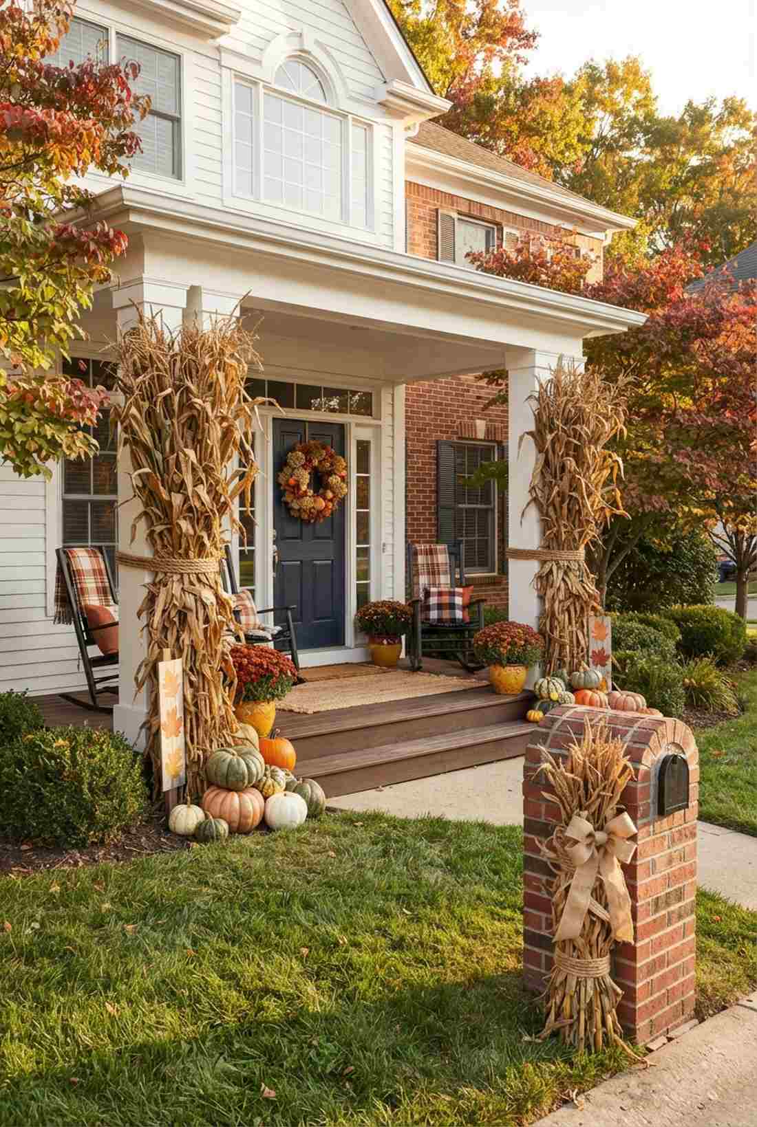 corn stalk bundles