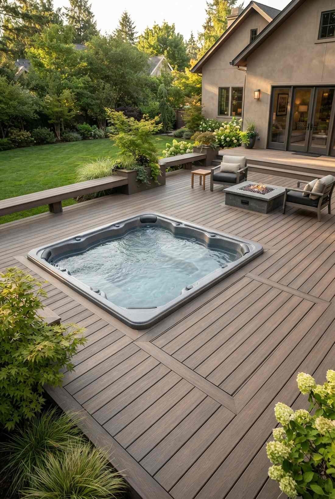 deck flush spa installation