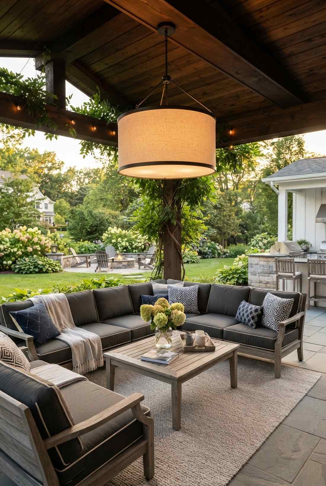 drum shade pendant outdoor