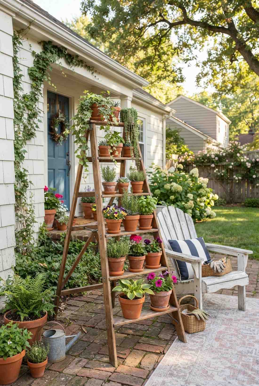 hanging tin can planters