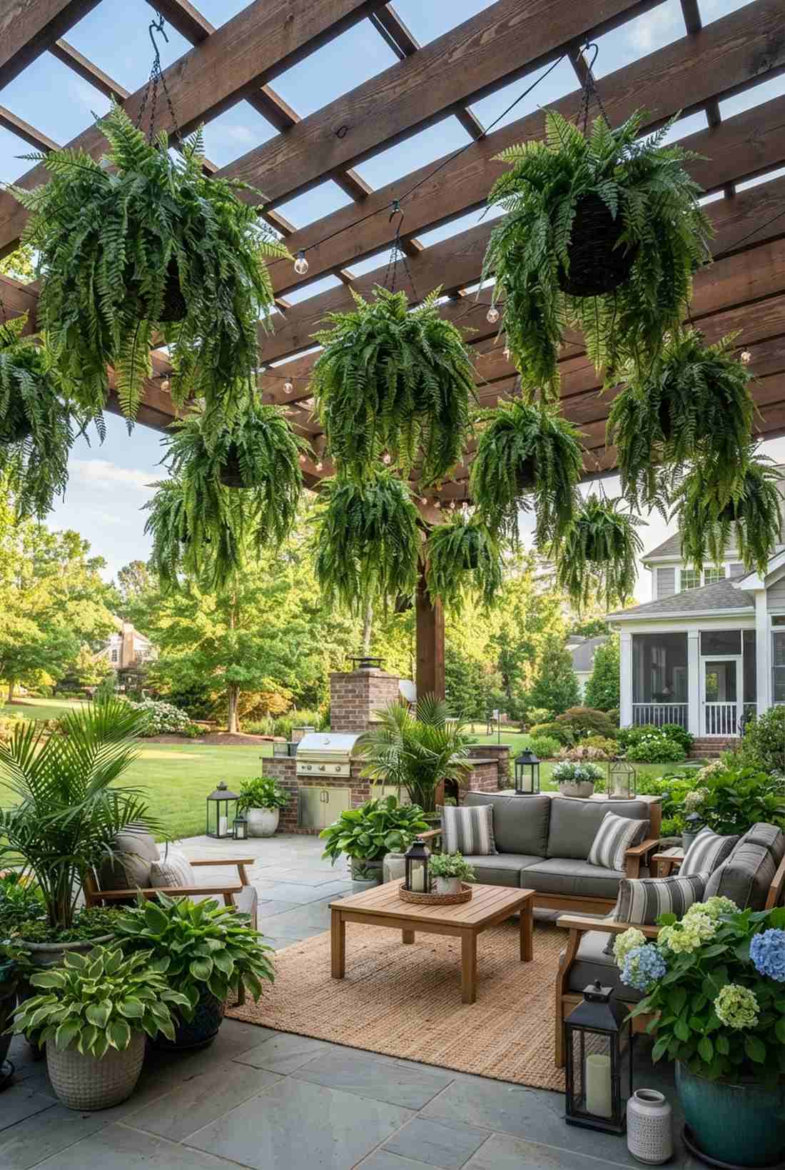 hanging tropical fern