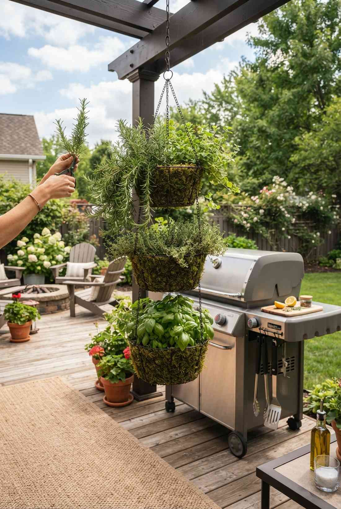 herb basket kitchen gardens