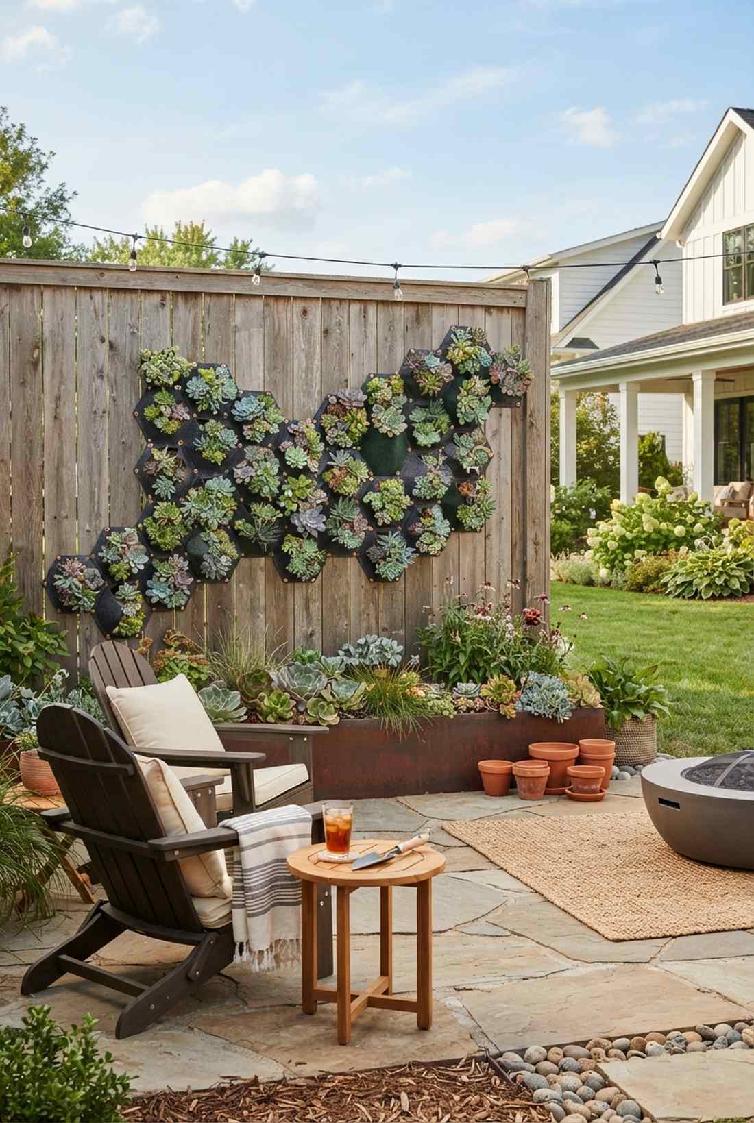 hexagon felt pocket wall