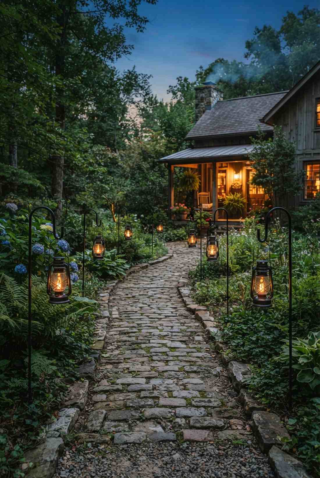 lantern post pathway