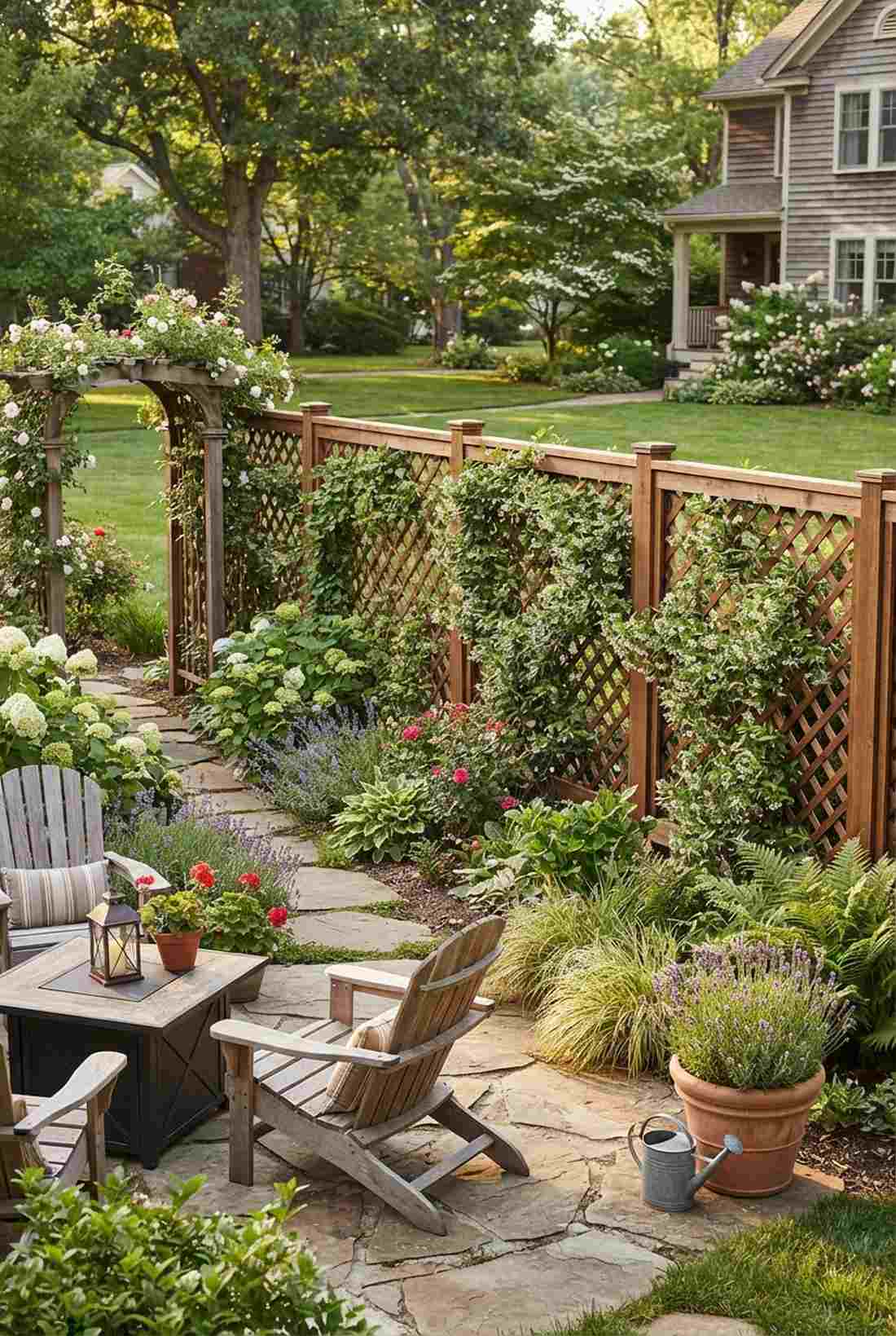 lattice panel boundary fence