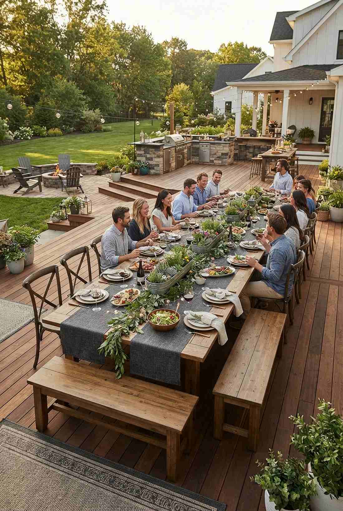 long rectangular banquet