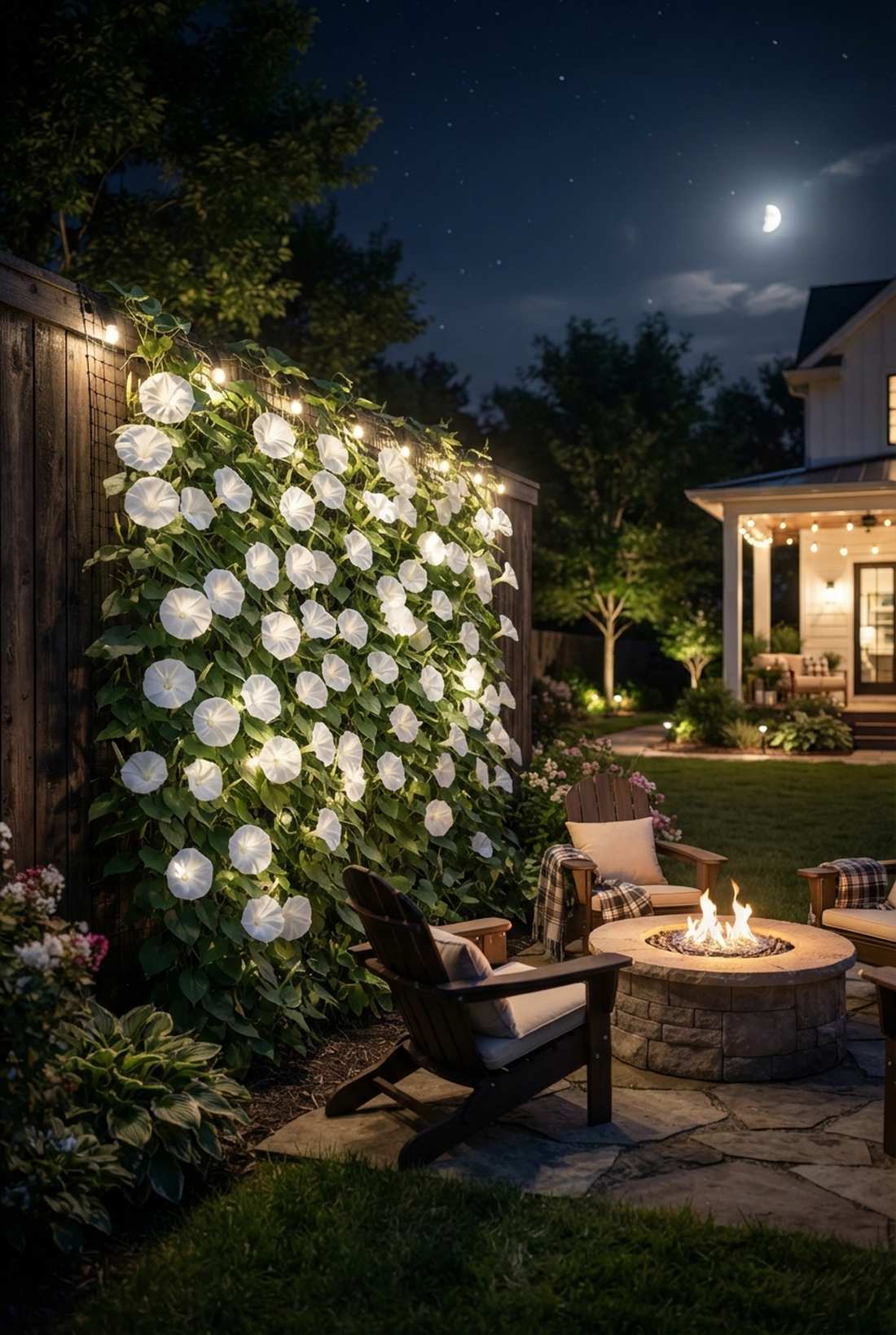 moonflower night blooming illumination