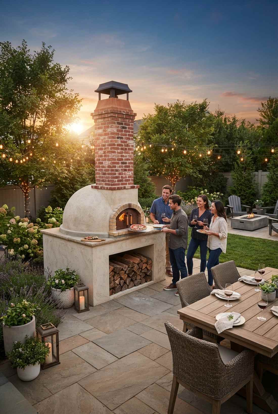 pizza oven focal island