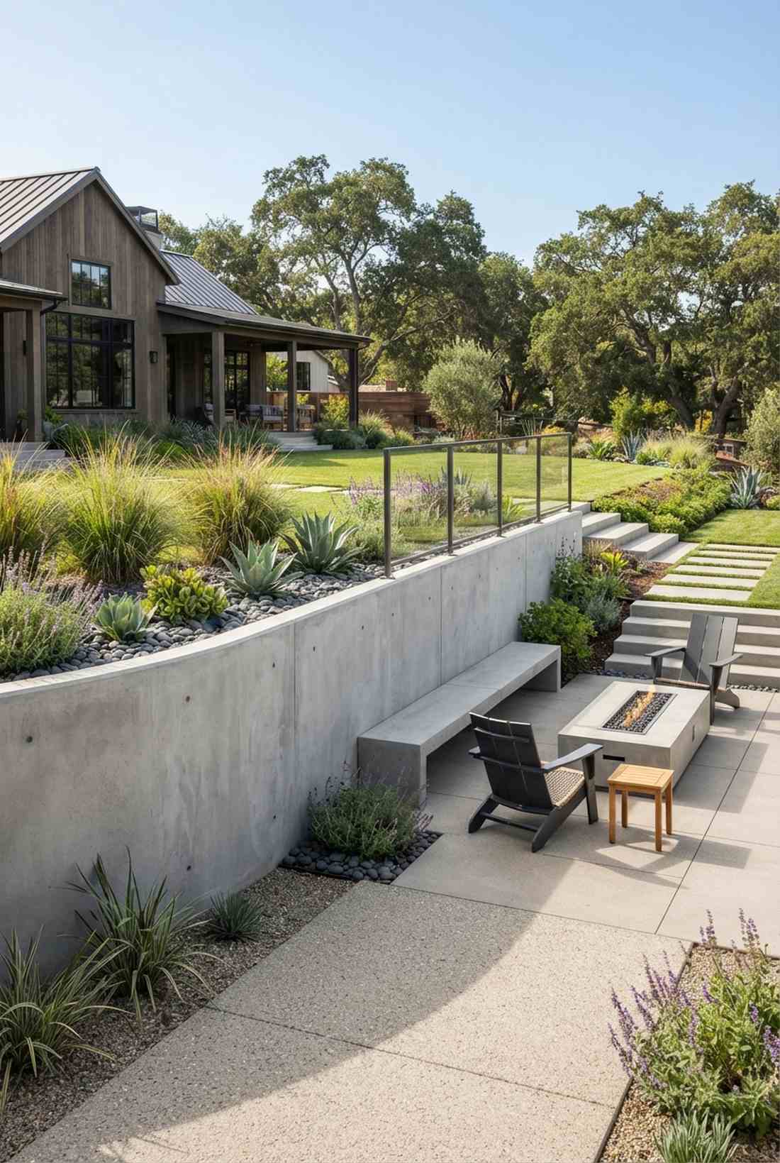 poured concrete custom wall