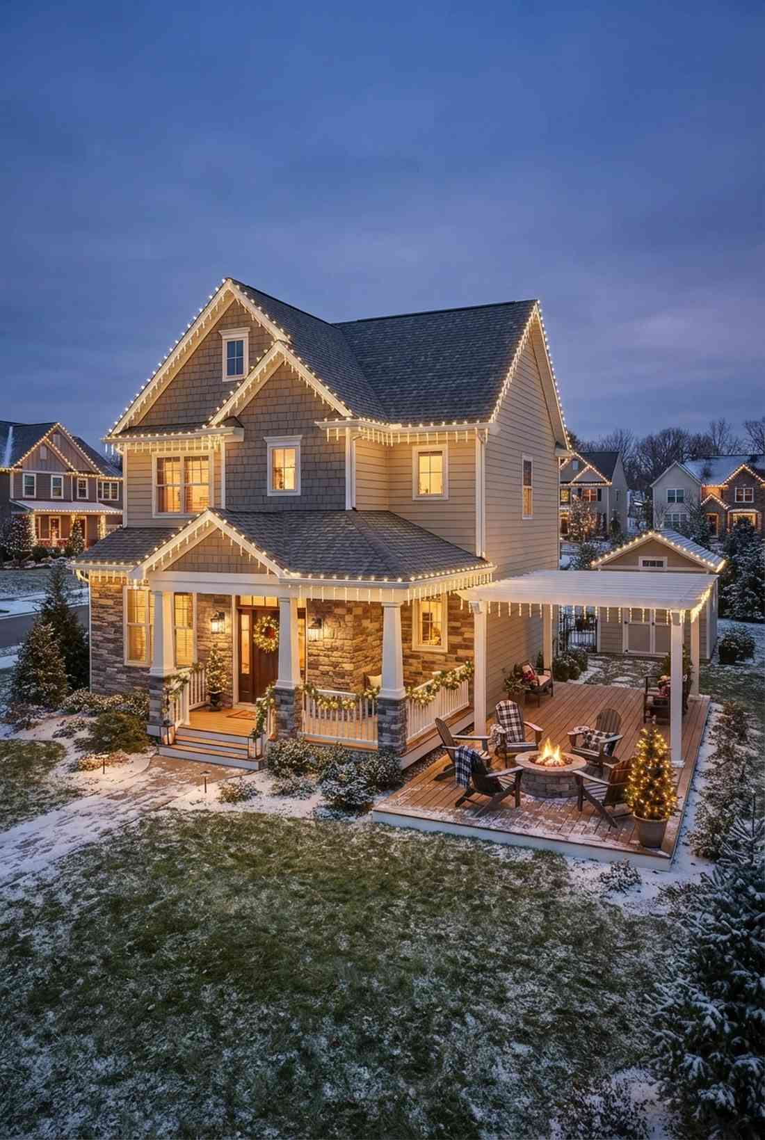roofline icicle lights
