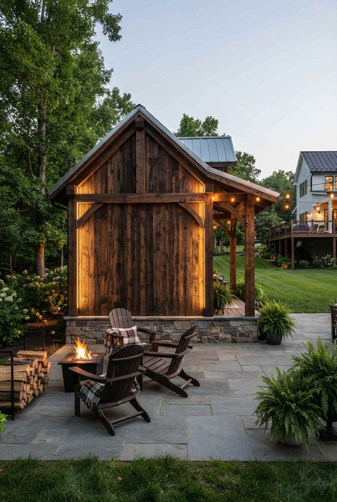 rough sawn timber accents