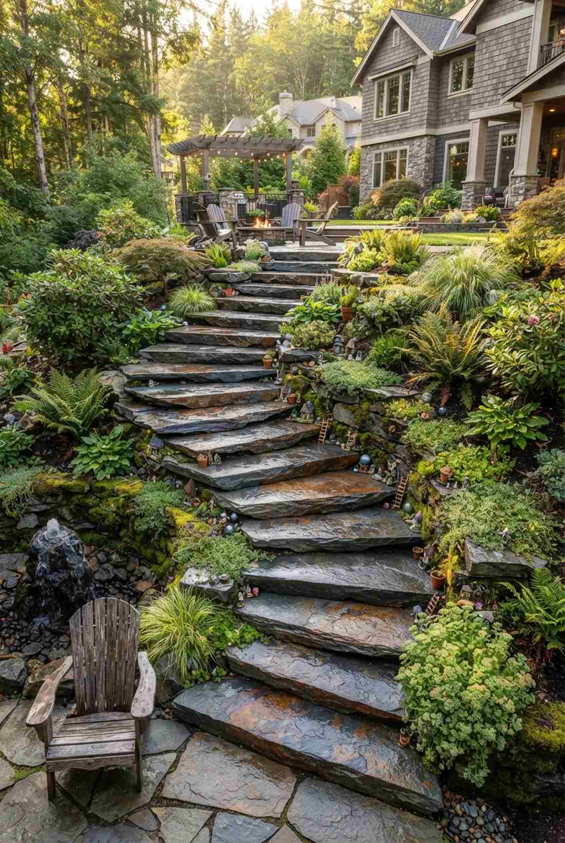 slate stacked landings