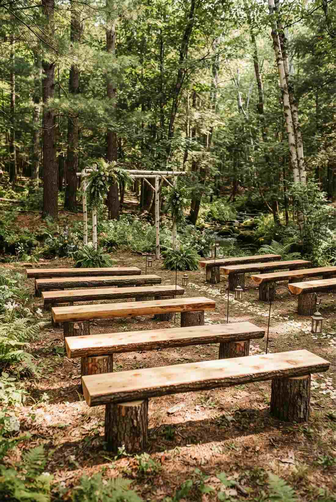 split log benches