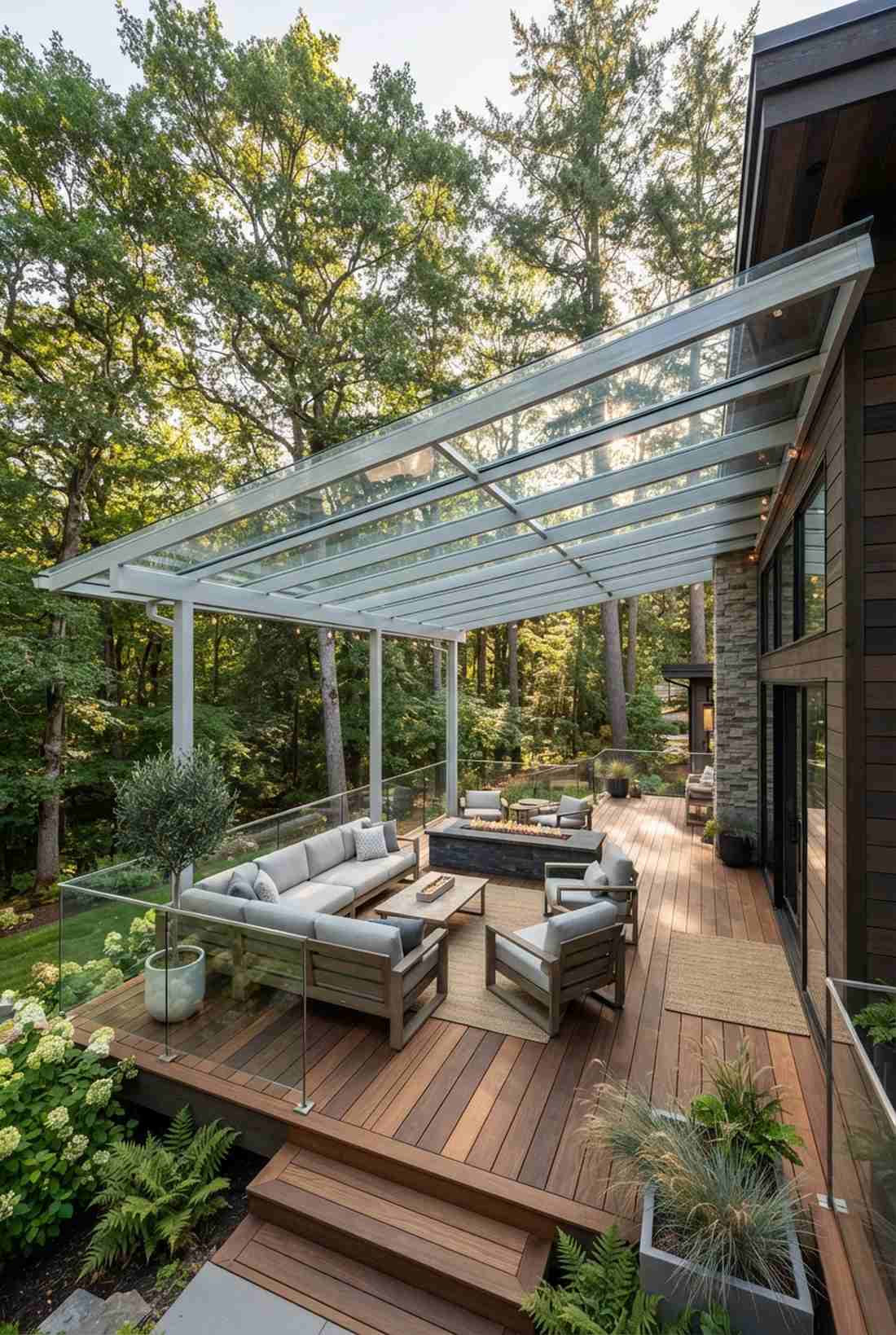 tempered glass roof panels