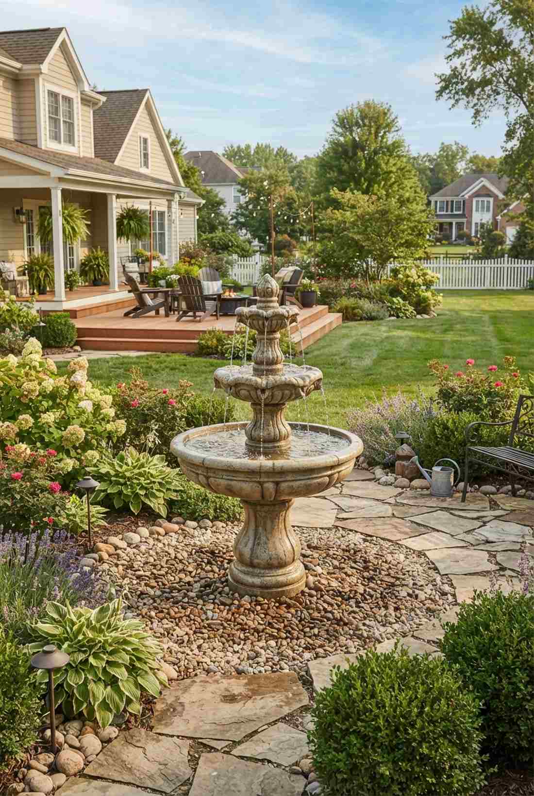three tier fountain centerpieces
