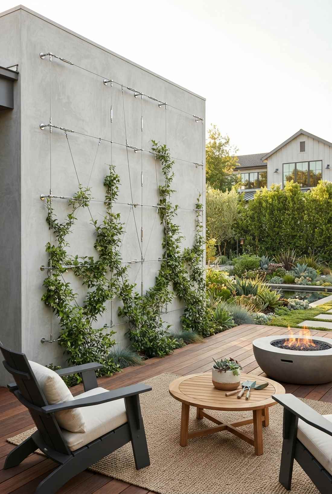 trellis and cable facades