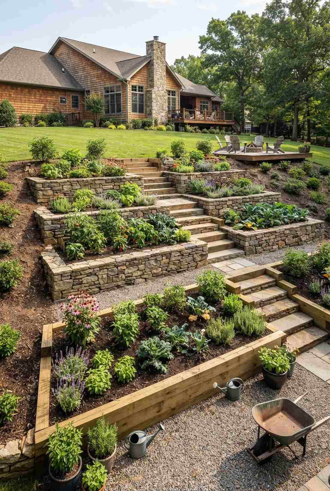 waist high tiered planter