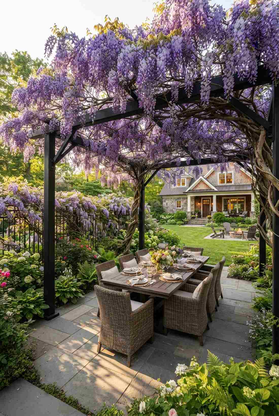 wisteria cascading elegance