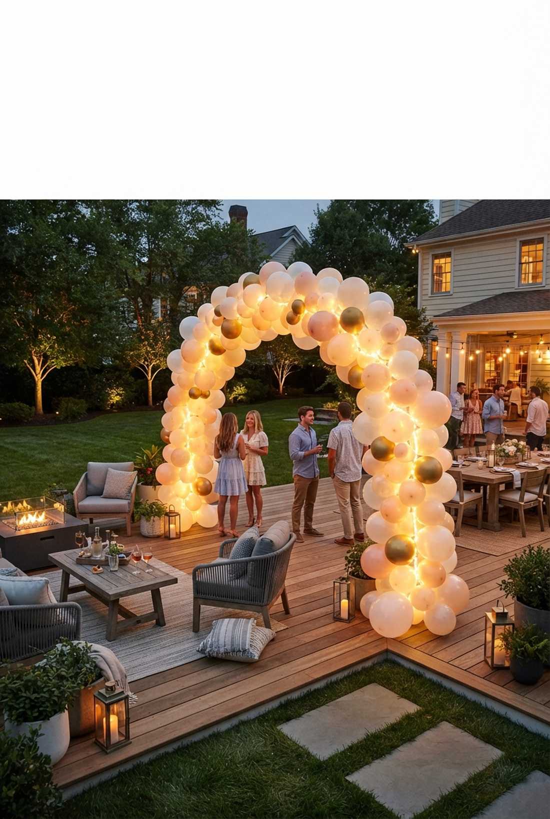 balloon arch illuminated framework