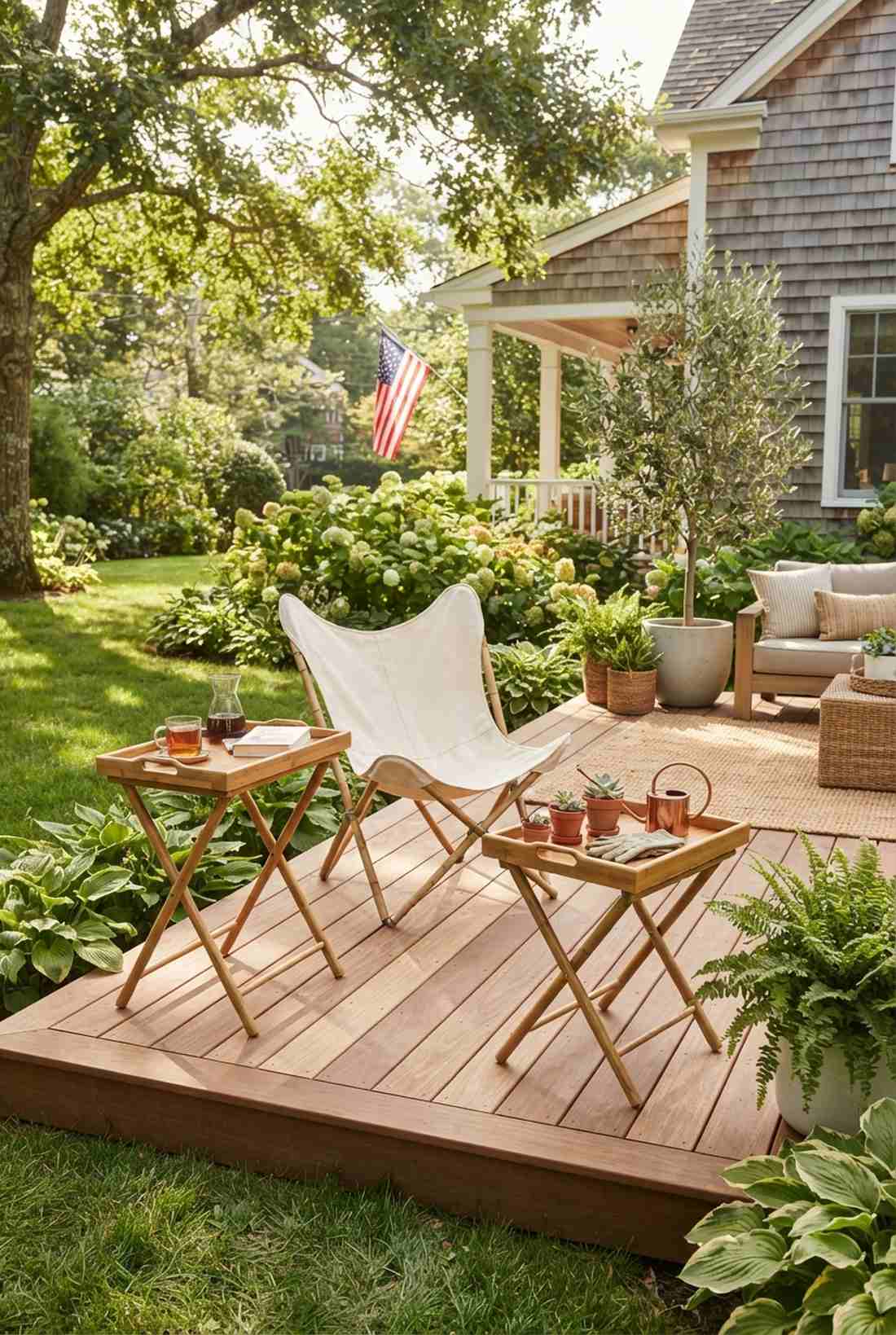 bamboo folding tray table set
