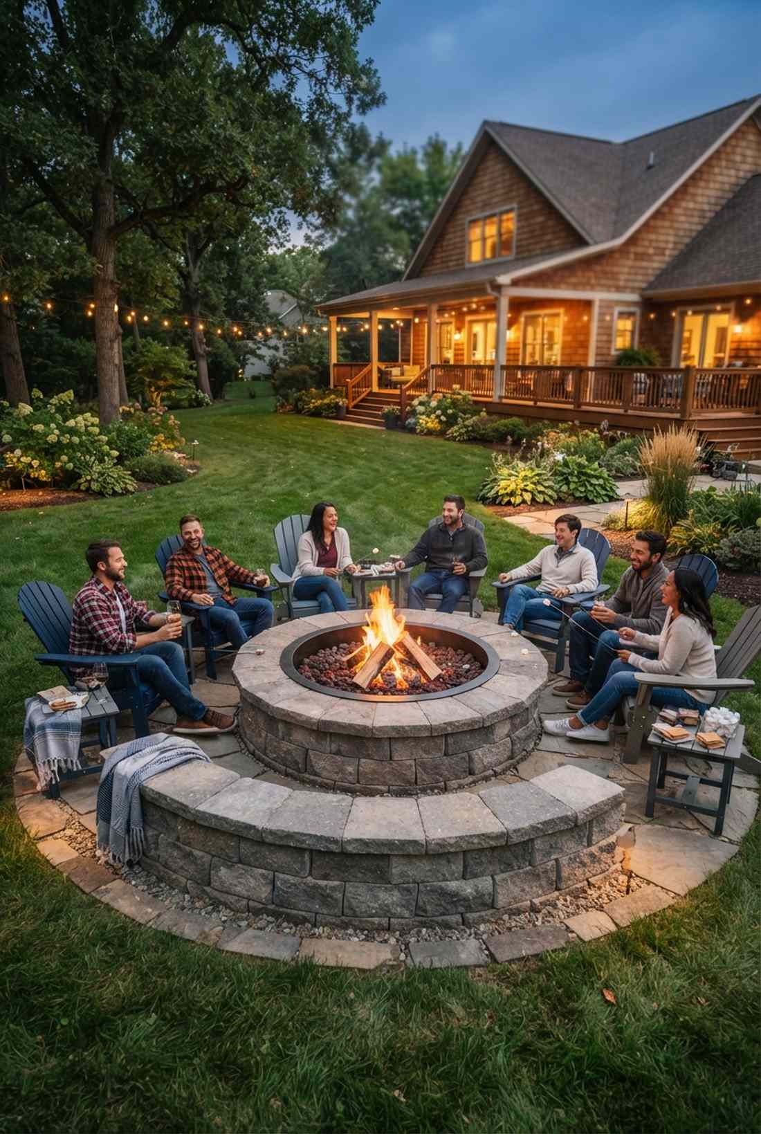central island fire pit