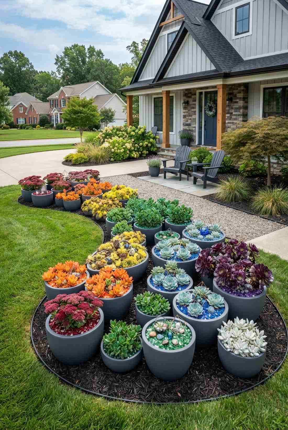 color blocked container zones