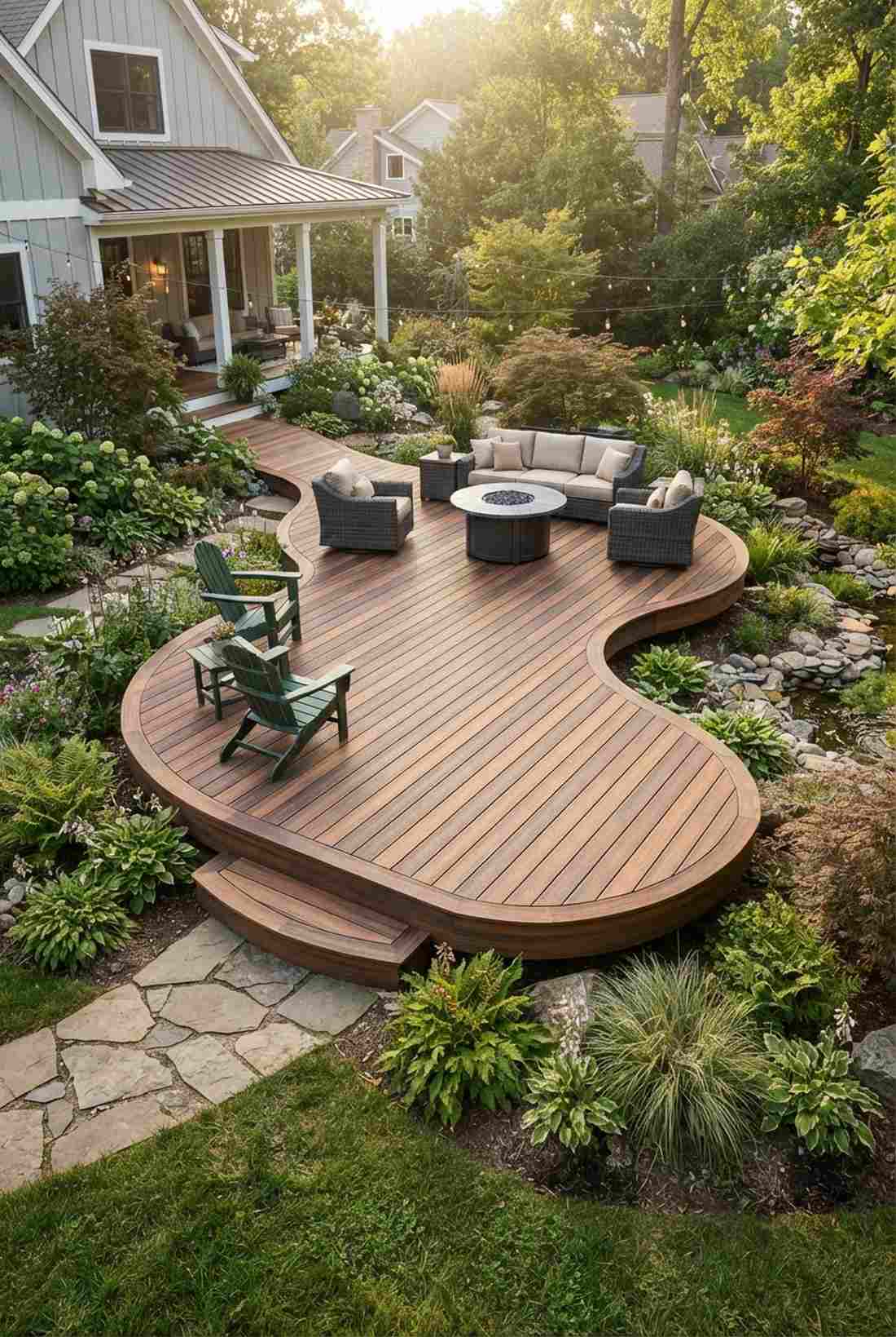 curved edge organic platform