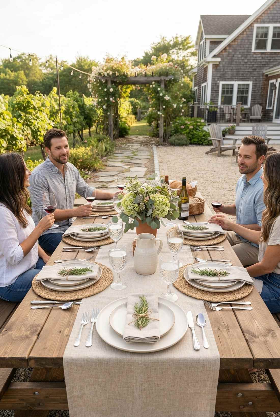 elevated picnic tablescape