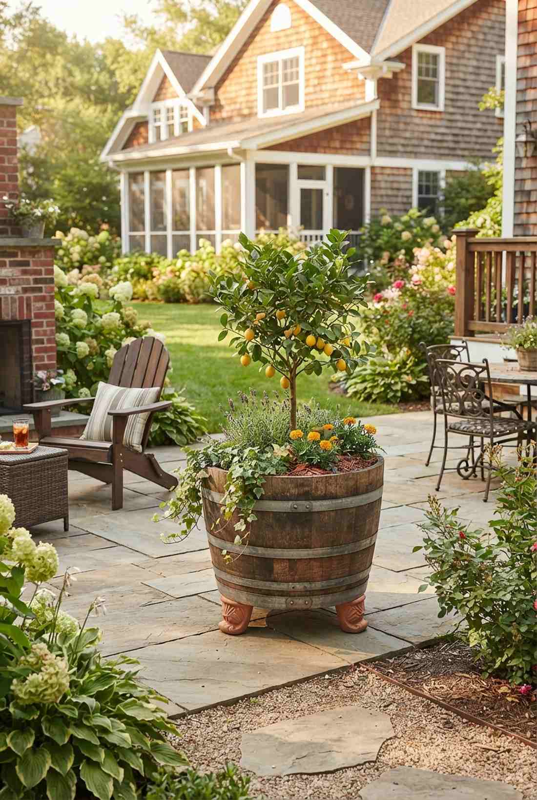 half barrel planters