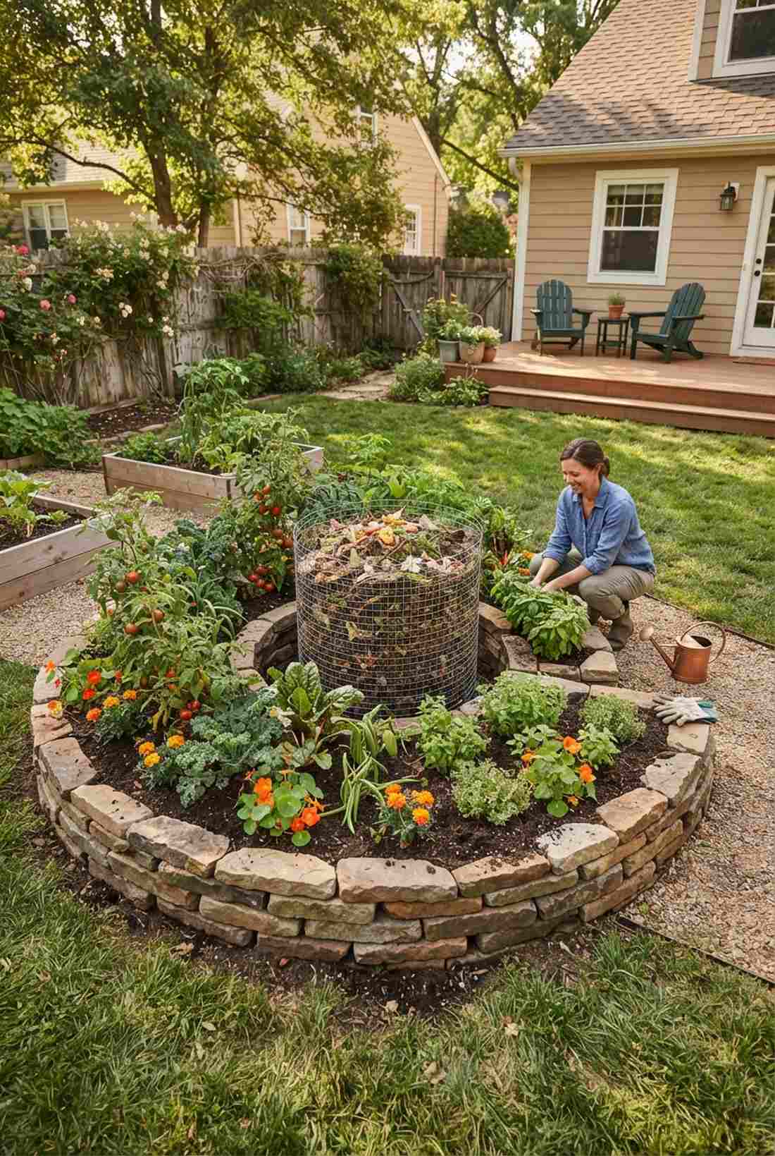 keyhole garden bed