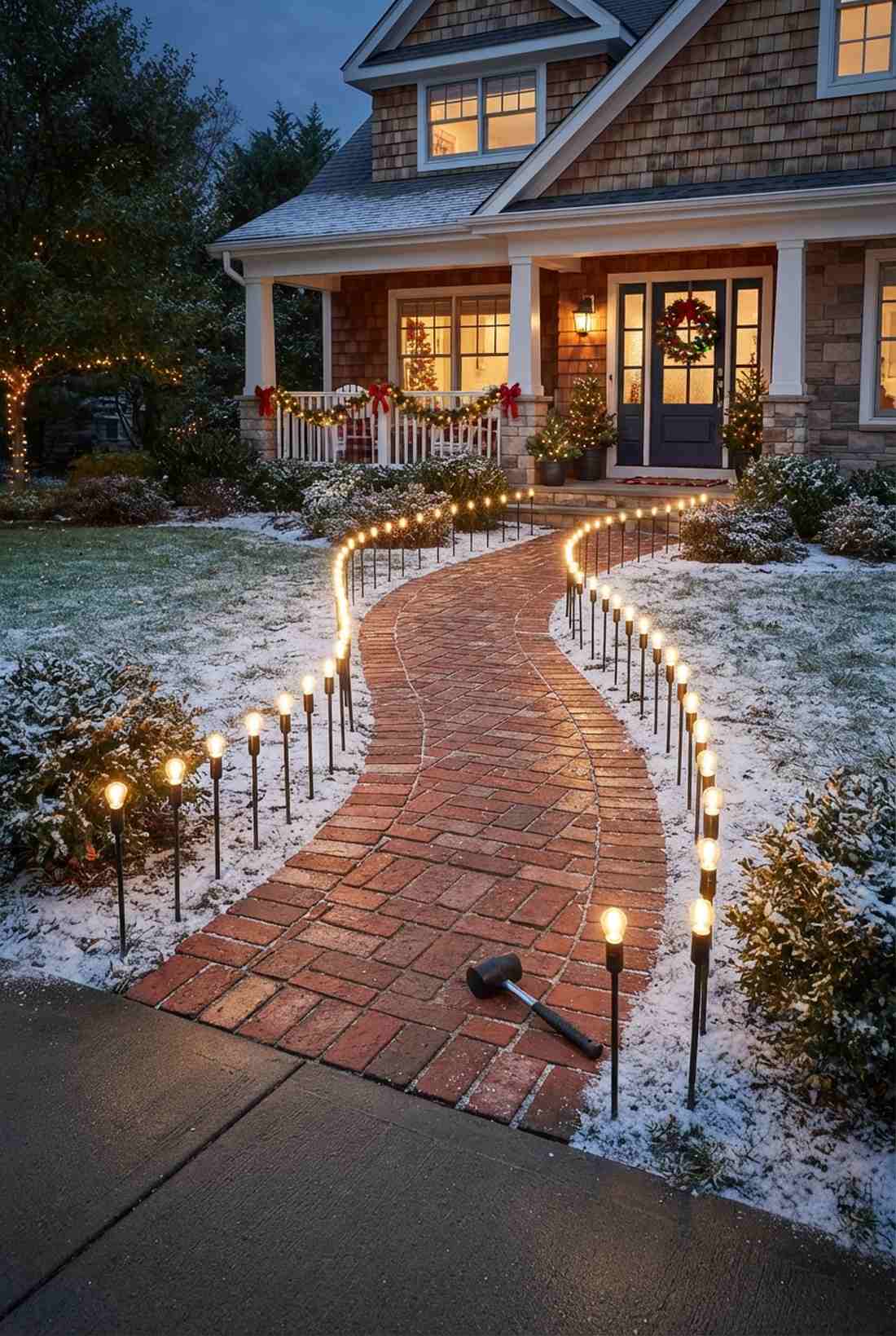 led pathway stake borders