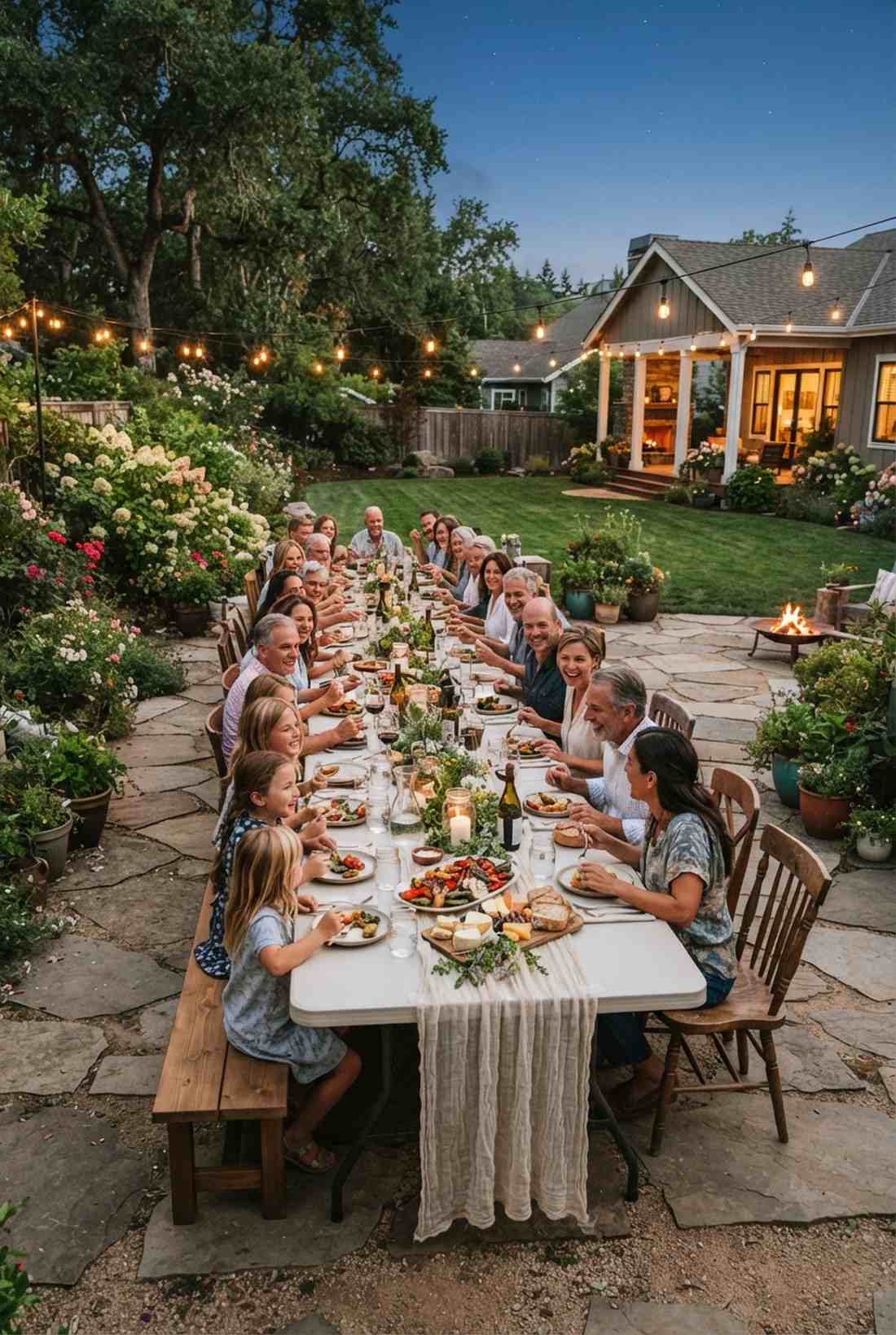 long table communal dining
