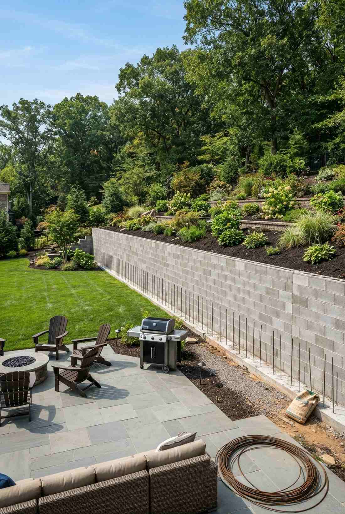 mortared concrete block fortress