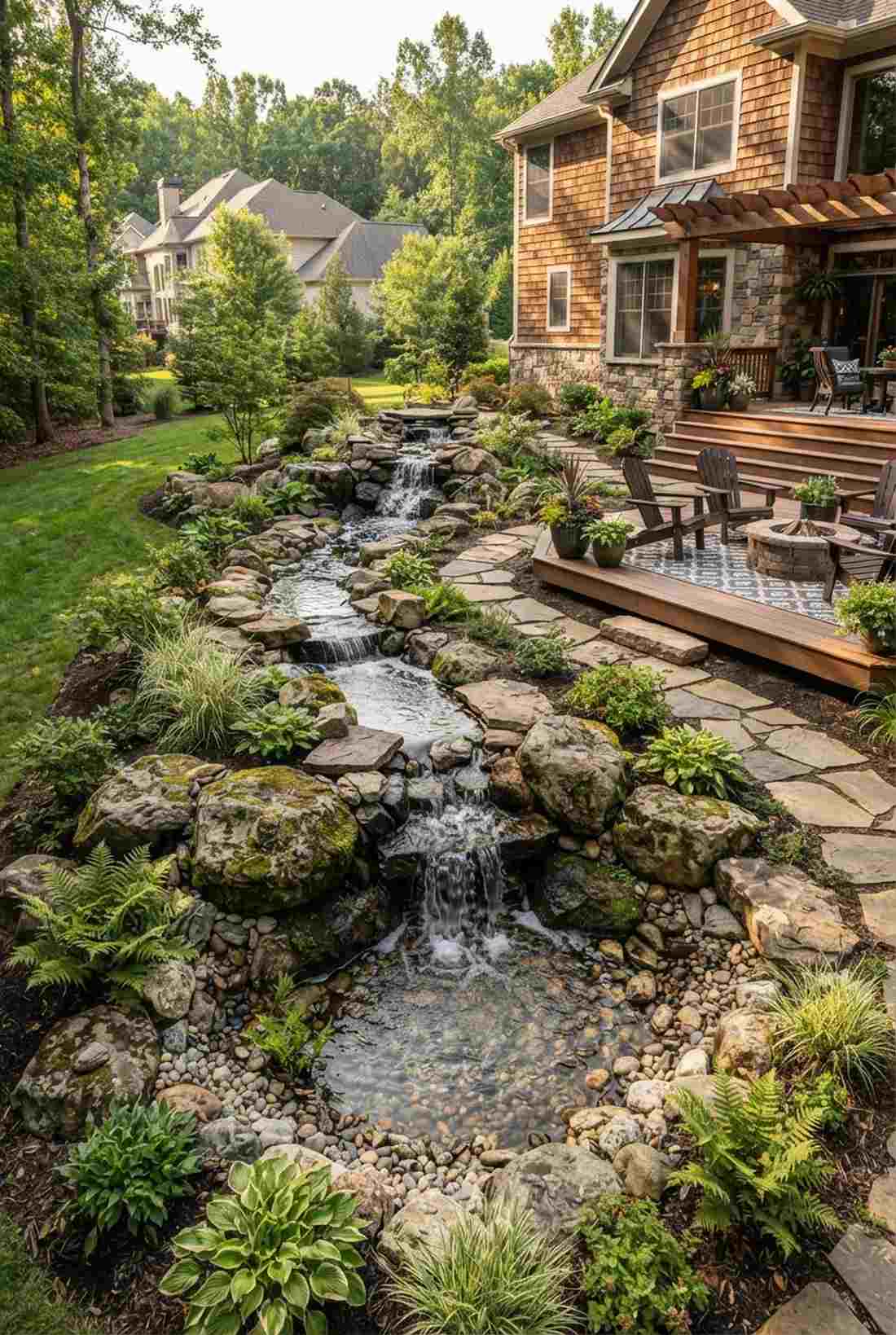 natural boulder waterfalls