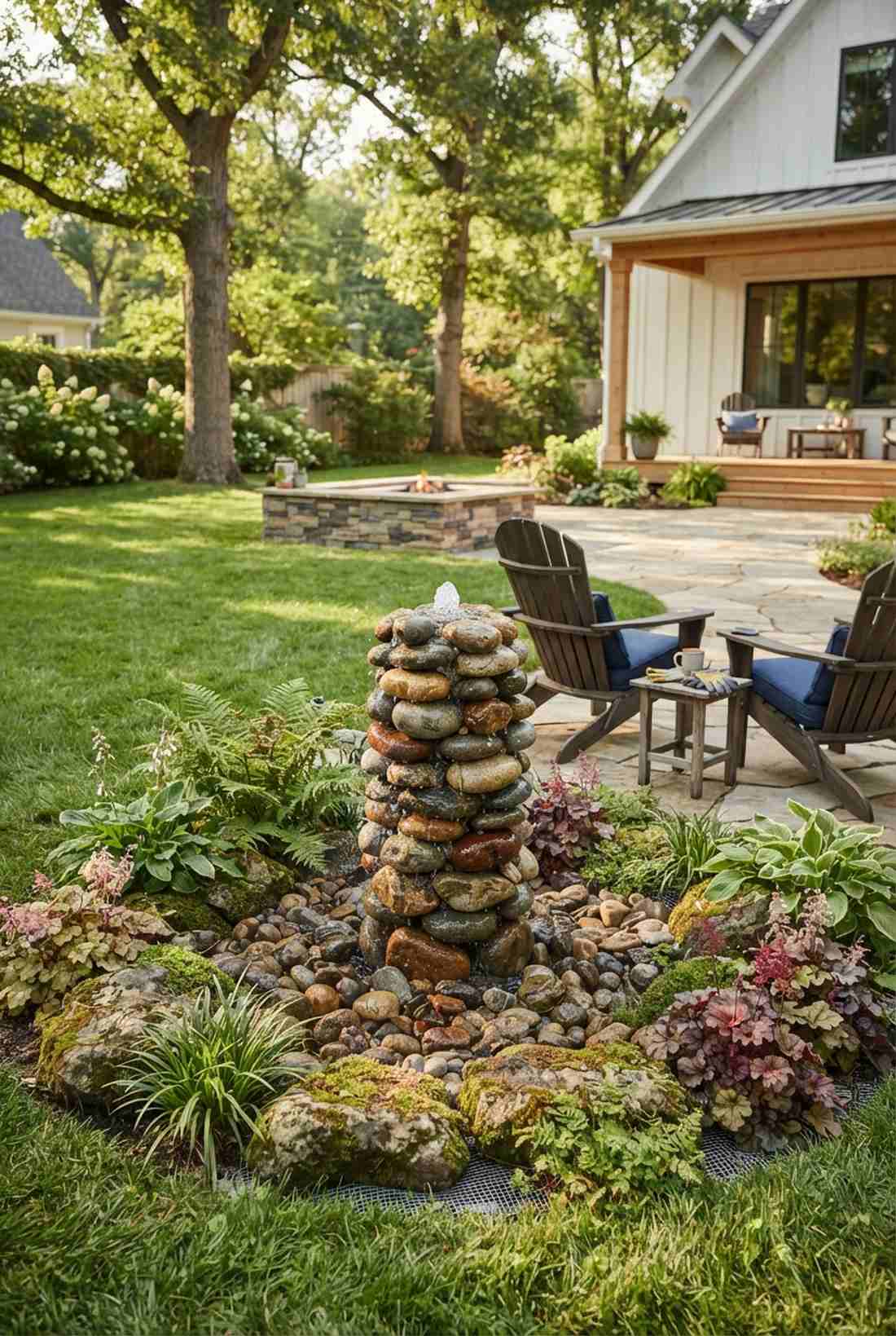 stacked pebble column