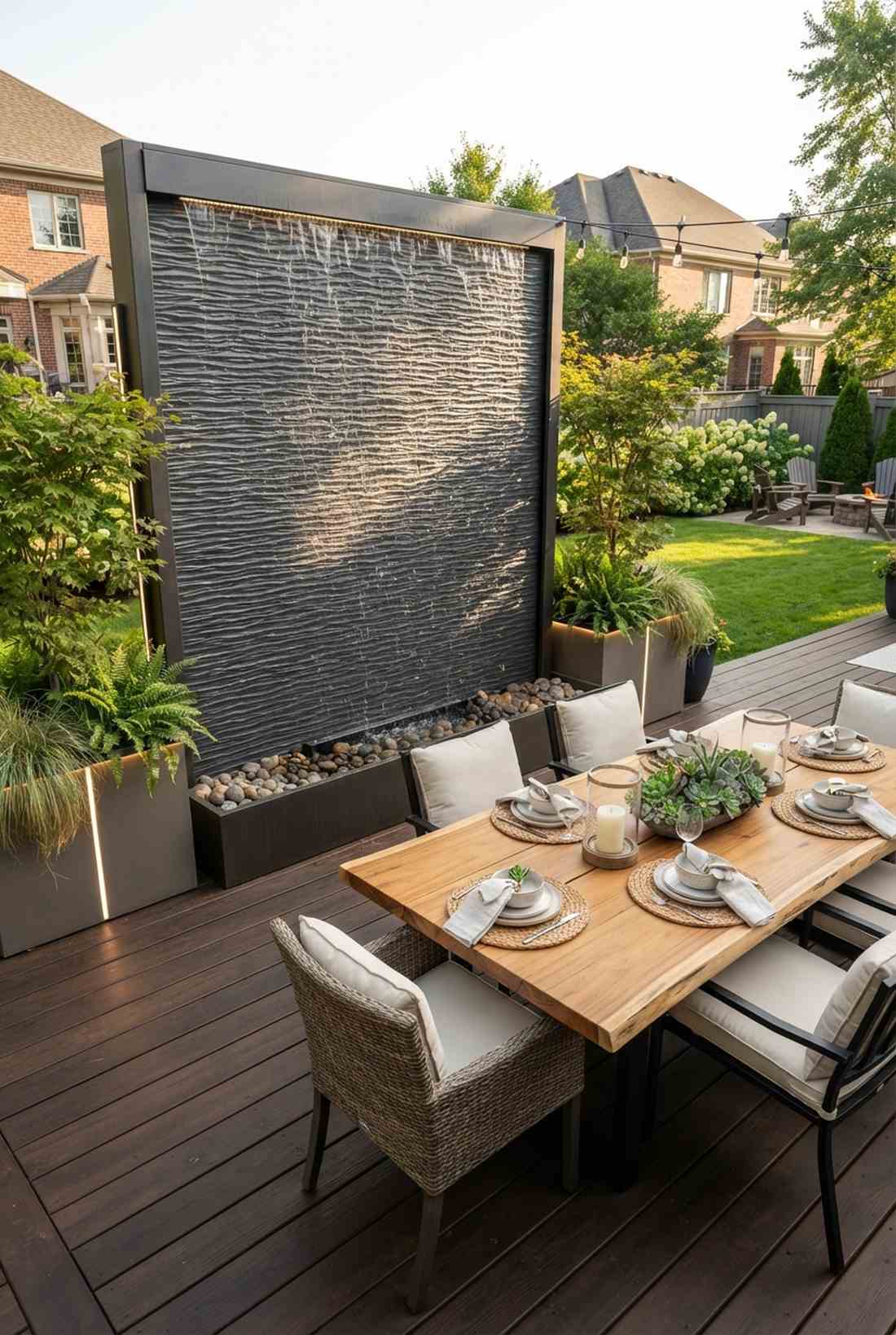 textured panel water wall