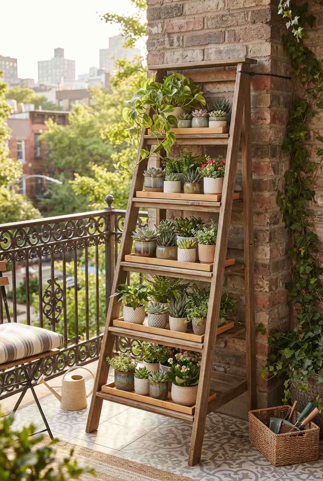 tiered corner ladder display