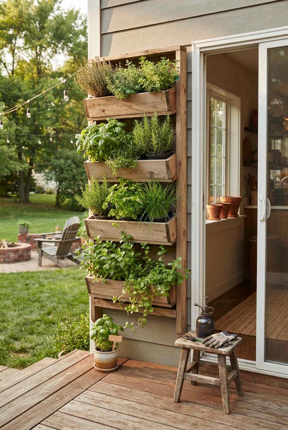 vertical herb wall zone