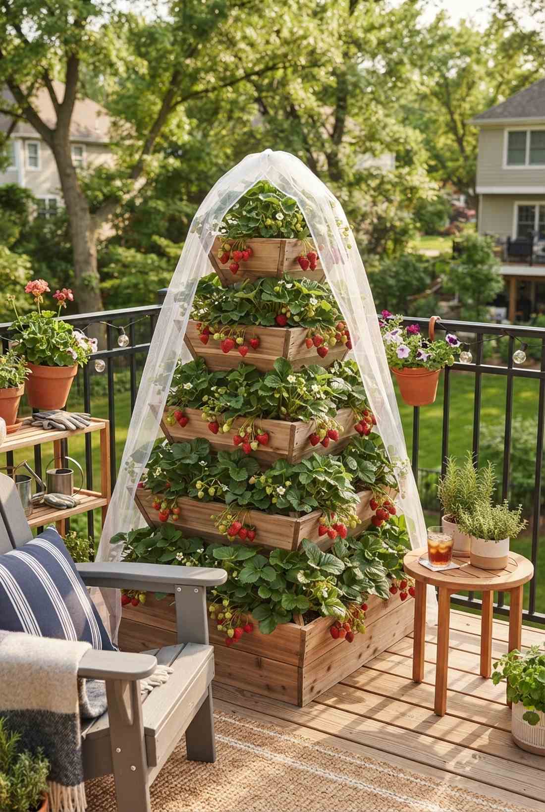 vertical strawberry pyramid