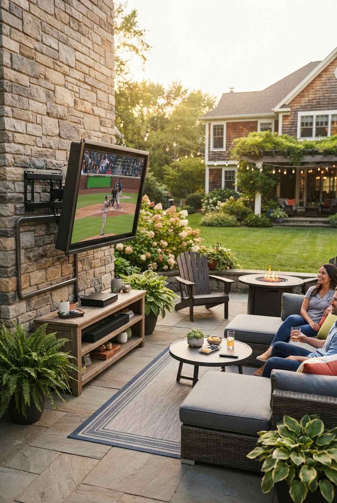 wall mounted outdoor television